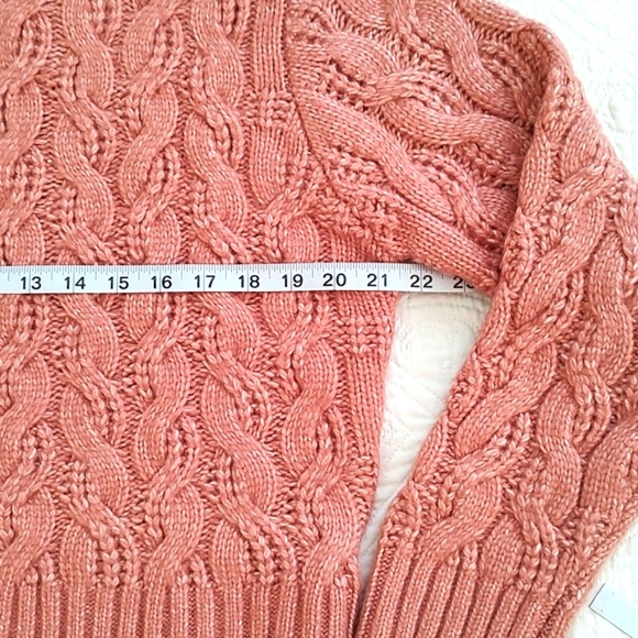 Sincerely Jules Soft Cable Knit 1/4 Zip Front Mock Neck Sweater/ Size L (NWT) - Picture 7 of 10